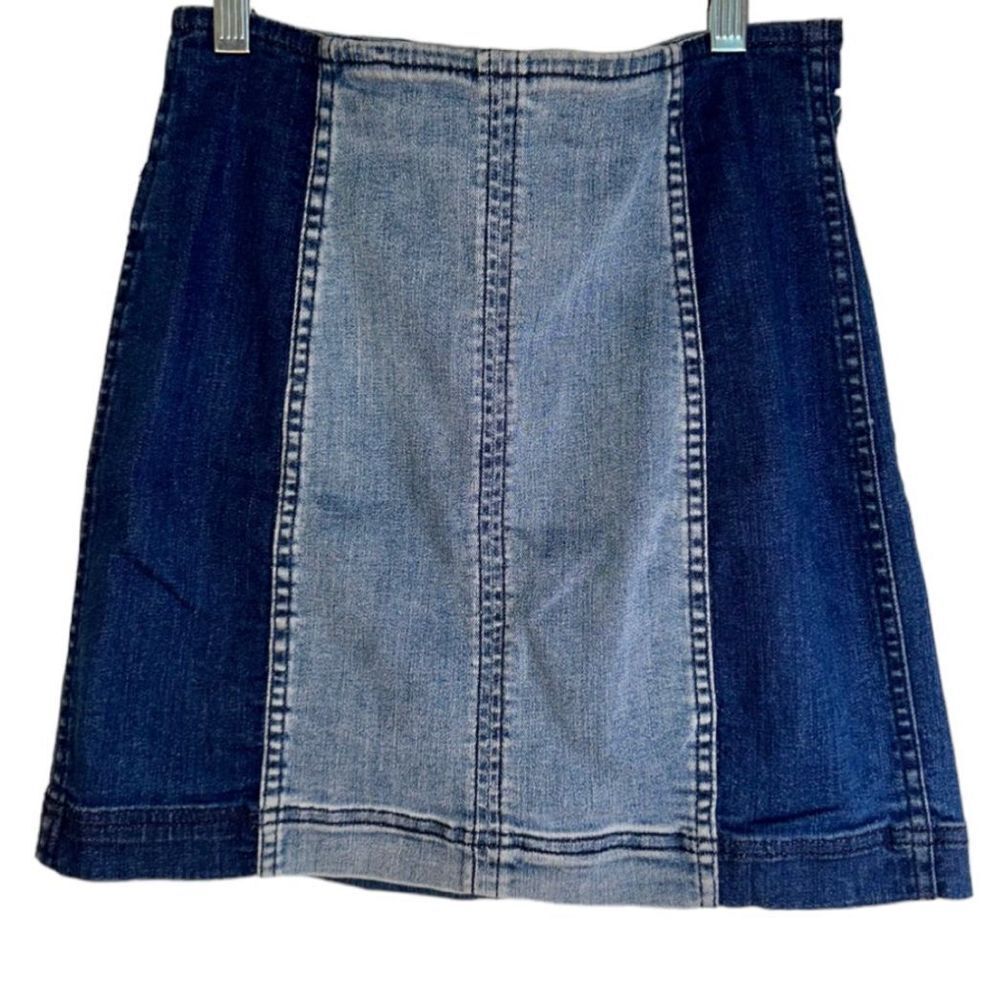 PacSun Womens (24) XS Retro Denim Patchwork Colorblocked Streetwear‎ Mini Skirt